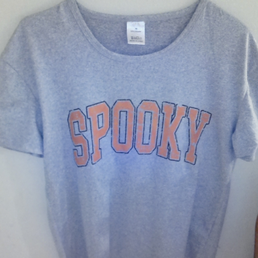 Gray Spooky Kids Shirt